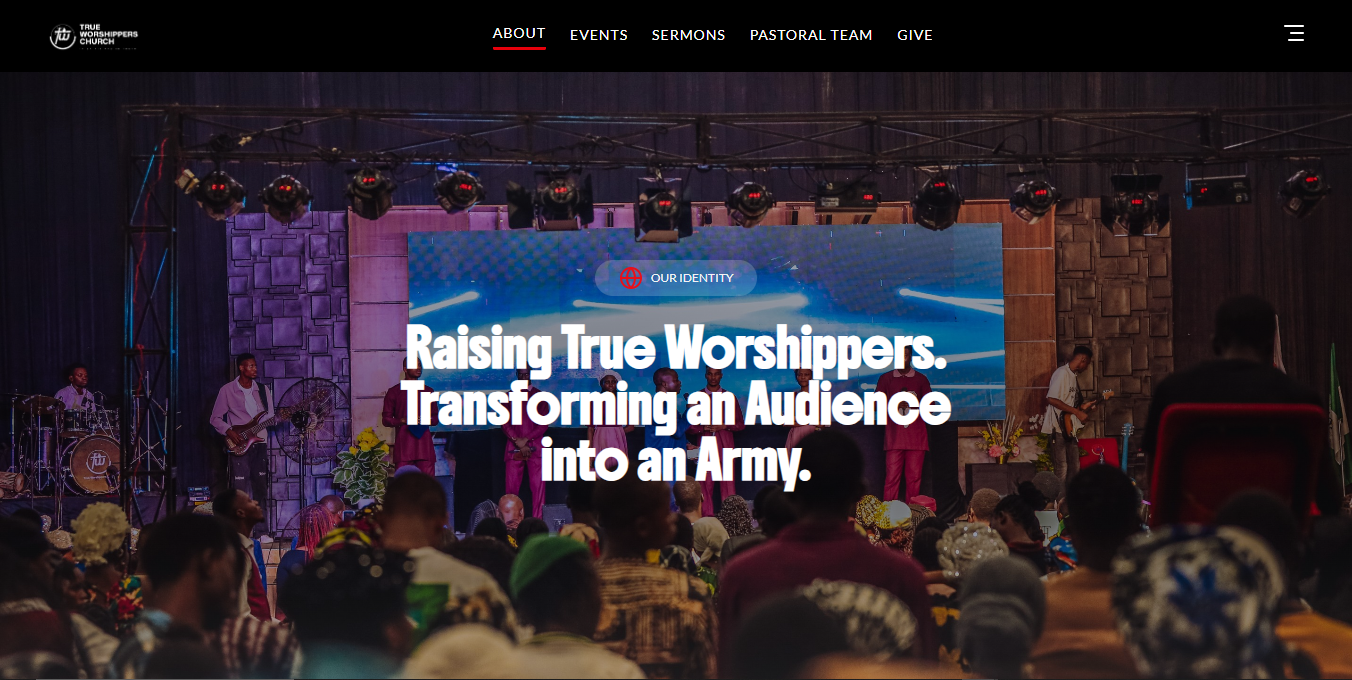 True Worshippers Church homepage
